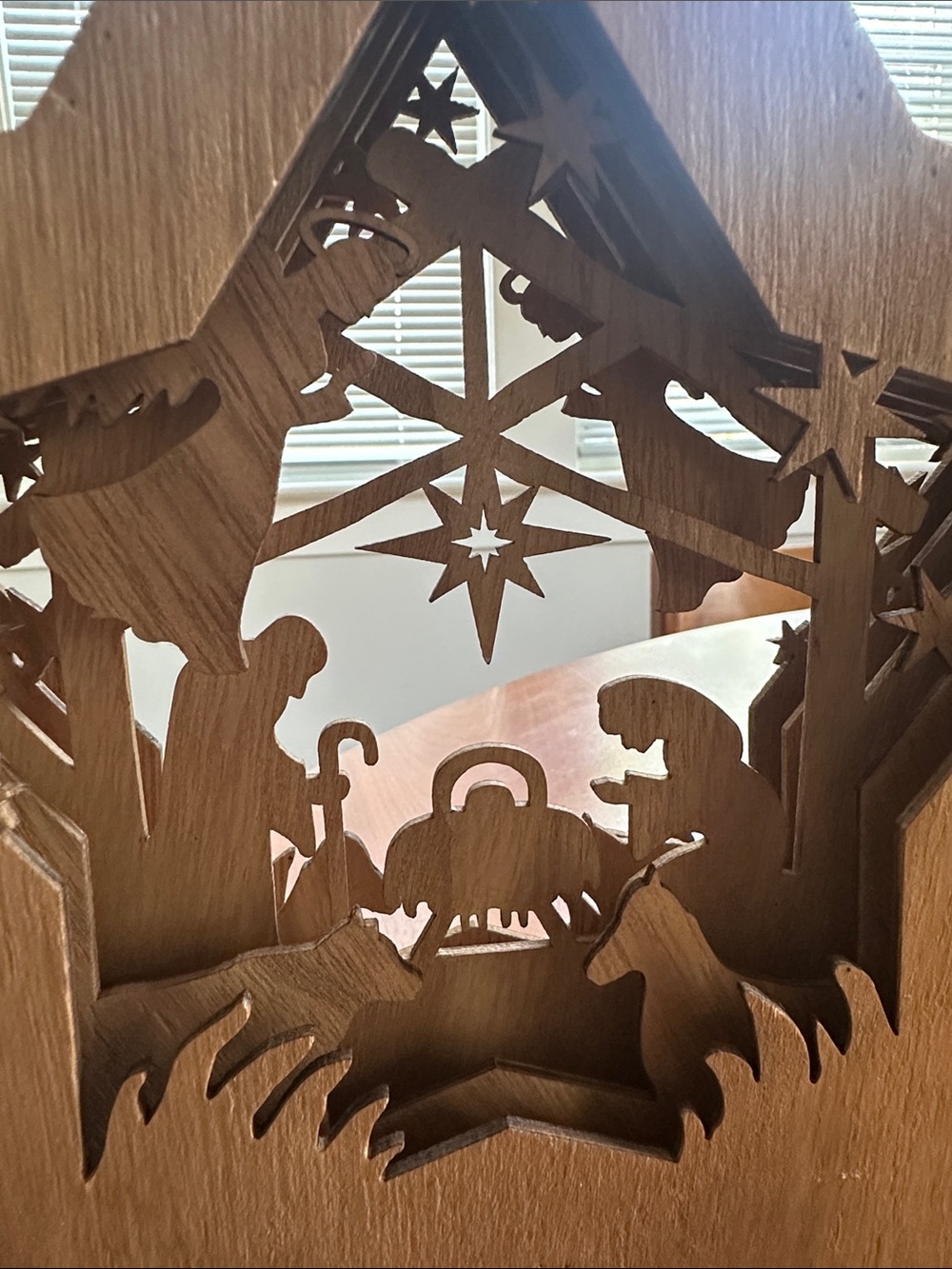 Wood Christmas Decorative Rustic Nativity Set - Picture 3 of 3